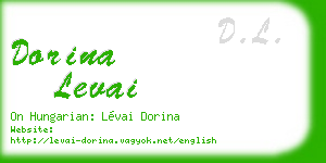 dorina levai business card