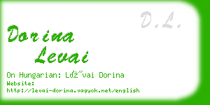 dorina levai business card